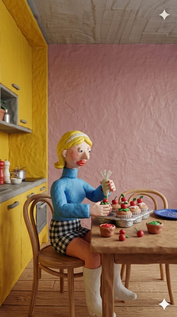 Decorating cupcakes