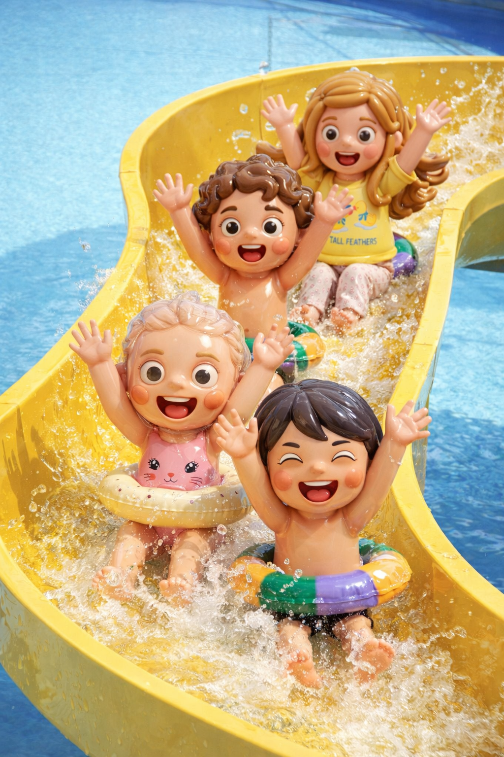Waterslide scene