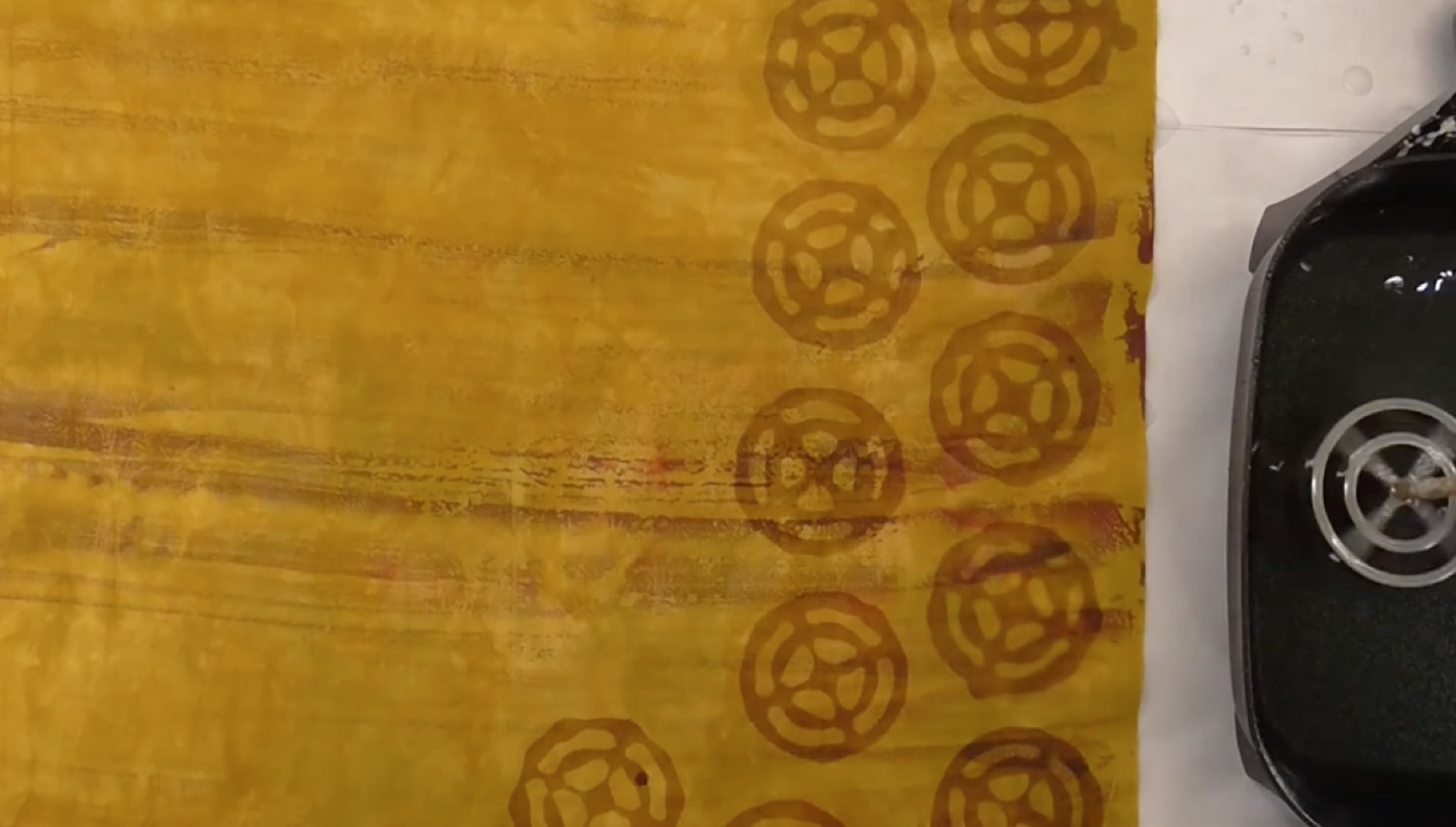 Batik fabric and phone reference